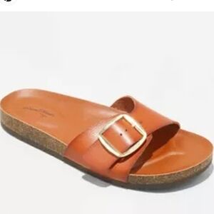UNIVERSAL THREAD  Cameron Single Band Footbed Sandals. Cognac. 6.5 NWT